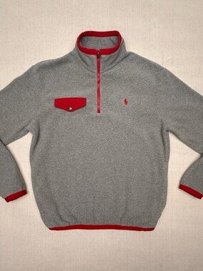 Polo Ralph Lauren 
Pullover Fleece Quarter zip 3 Pocket 
Men’s Sz M